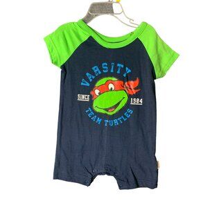 Teenage Mutant Ninja Turtles Boys Infant Baby Size 3 6 months Short Sleeve Rompe